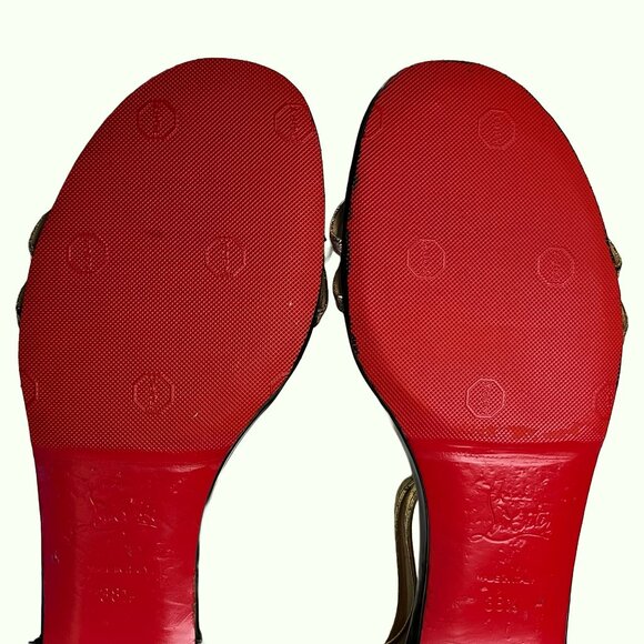 Christian Louboutin Golden Strap Sandals 38.5 EU (8 US) - Picture 4 of 11